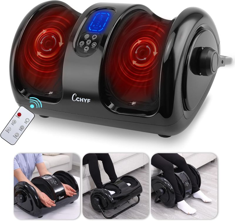 Photo 1 of Shiatsu Foot Massager with Heat,Foot Massager for Plantar Fasciitis,Pain Relief and Heat Therapy,Massage Leg/Calf/Ankle with Deep Kneading,Gift for Family and Friends(Black)
