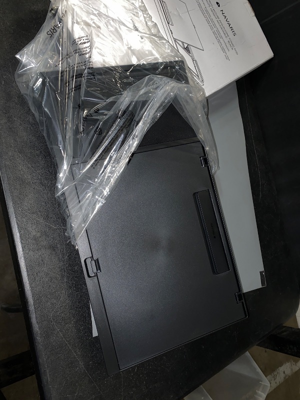 Photo 1 of Navaris Adjustable Laptop Desk - Ergonomic Table with 8 Levels, Laptop Tray for Bed or Sofa - Includes Mouse Pad, Phone Stand, Pen Slot - Perfect Lap Desk for Lap Comfort