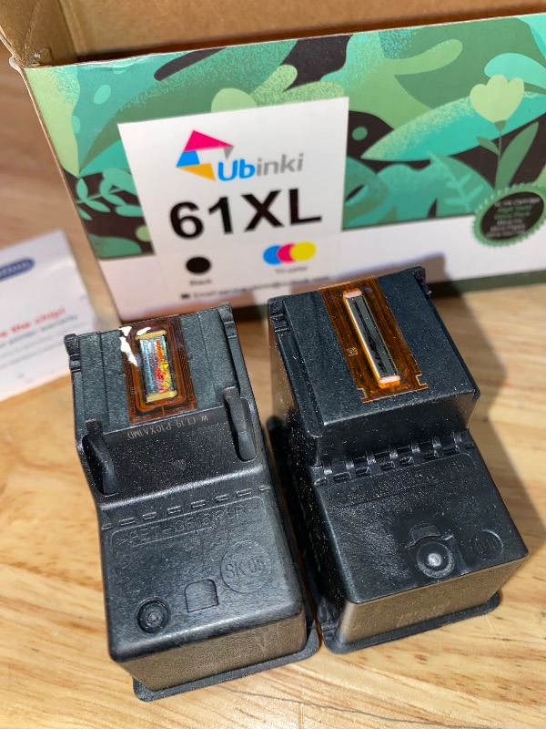 Photo 1 of Compatible 61XL 61 XL Ink Cartridge Replacement for HP Envy 5530 3510 4500 4635 2620 4630 5535 2540 4502 3050 1510 4632 4501 2542 2514 3050a 4610 1000 1010 1510 3512, Black, Tri-Color, 2-Pack
