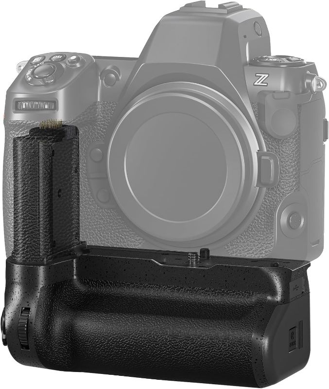 Photo 1 of NEEWER MB-N12 Replacement Vertical Battery Grip for Nikon Z8, Hot Swappable Vertical Shooting Extended Power for Two EN-EL15c Batteries with 1/4" Tripod Socket Shutter Button AF On Multi Selector
