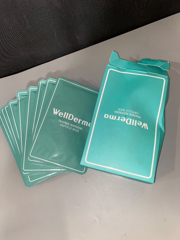 Photo 1 of Wellderma Tea Tree Soothing Ampoule Mask Pack / Teatree Soothing Ampoule Mask (10 Pieces) 