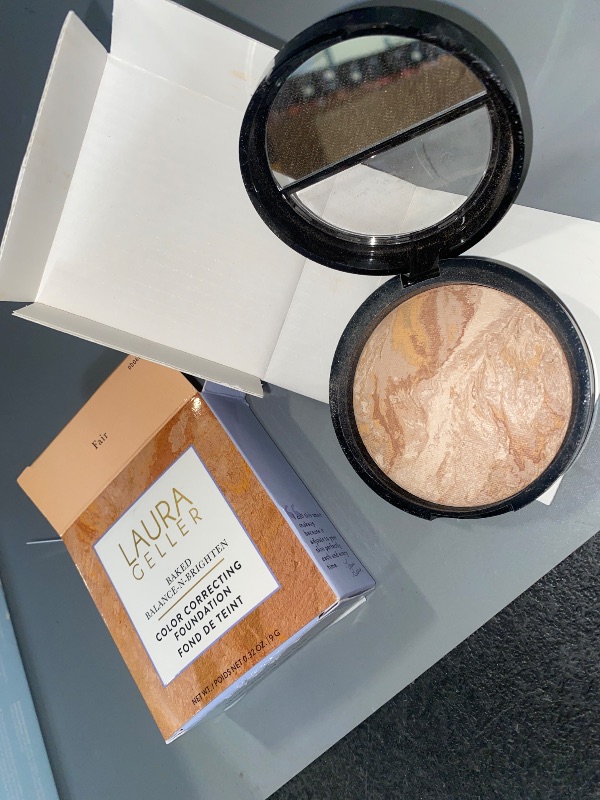 Photo 1 of LAURA GELLER NEW YORK Award-Winning Baked Balance-n-Brighten Color Correcting Powder Foundation - Fair - Buildable Light to Medium Coverage - Demi-Matte Natural Finish
