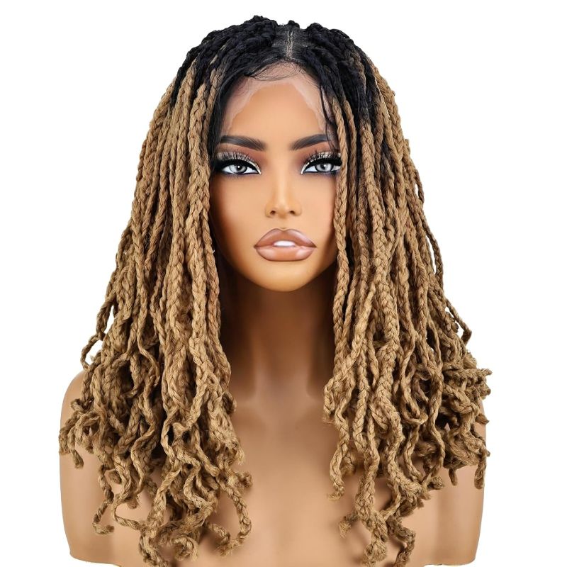 Photo 1 of 26 Inch Highlight Ombre Lace Front Wig Human Hair Deep Wave 13x4 HD Lace Frontal Wigs Human Hair 180% Density P4/27 Colored Curly Wigs for Women Human Hair Glueless Pre Plucked Wig New
