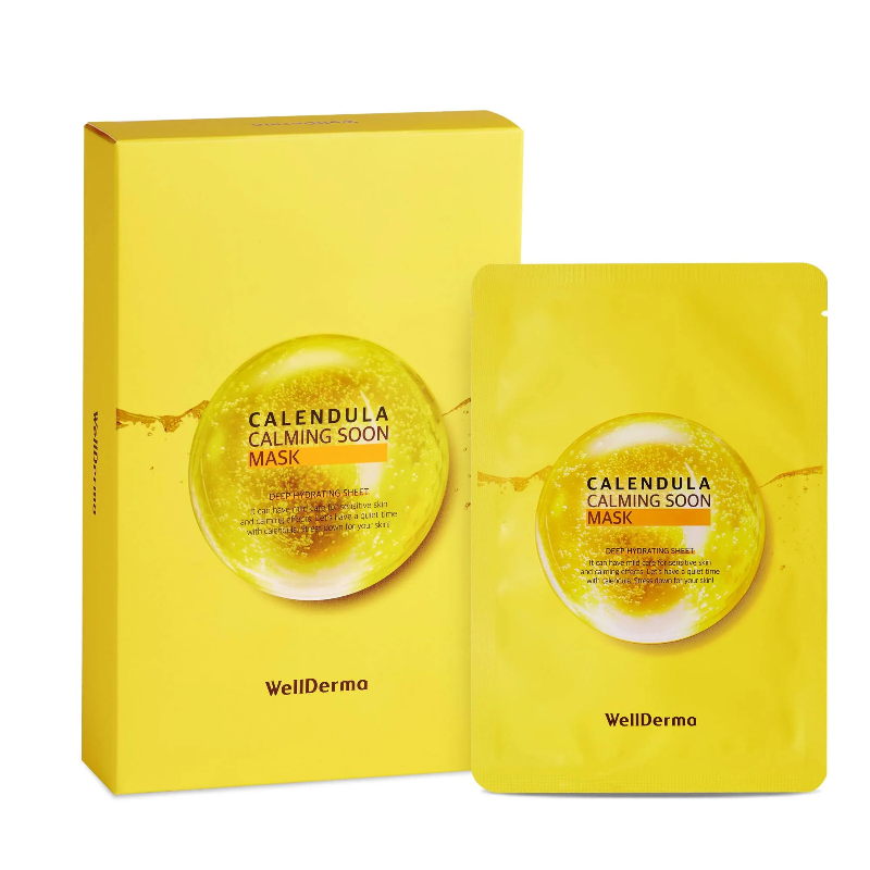 Photo 1 of Wellderma Calendula Calming Soon Mask Set