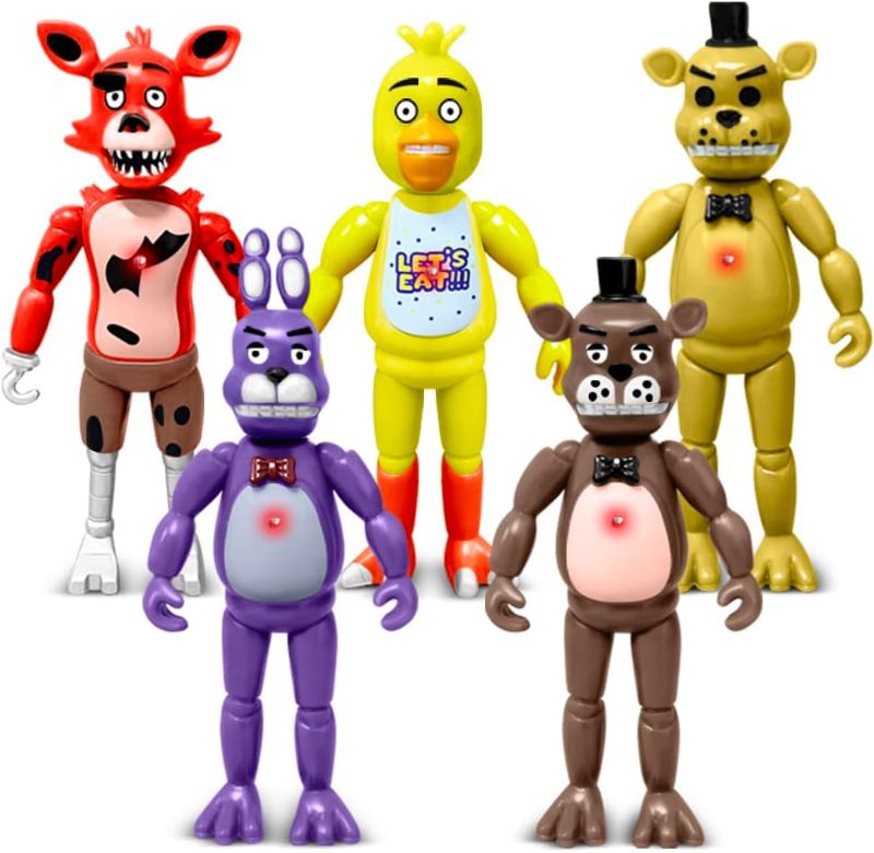 Photo 1 of Action Figures Set, 8 Pcs Game Figures Toys with Light, Movable Toys Dolls with Light, Collectible Gifts and Cake Toppers
