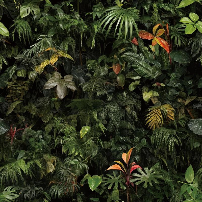 Photo 1 of Dark Botanical Peel and Stick Wallpaper Green Rainforest Mural Tropical Wall Paper for Bathroom Bedroom Kids Room Removable Secret Garden Decorative Contact Paper for Cabinets 17.5inx10ft
