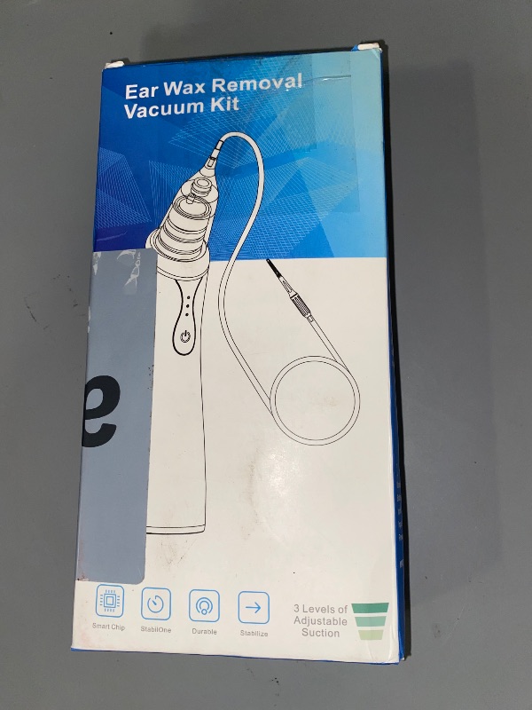 Photo 1 of Ear Vacuum Wax Removal Tool with 8 Pcs Ear Pick, Strong Suction Earwax Removal Kit with Charging Cable, Ear Suction Device for Adults and Kids (White)
