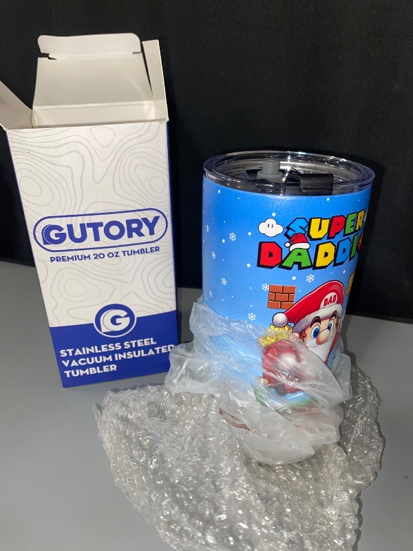 Photo 1 of Daddio Tumbler with Lid, 20oz Stainless Steel Vacuum Insulated Gaming Daddy Coffee Mug, Dad Drinking Cup, Birthday Christmas Father Day Gifts for New Dad Husband Papa Grandpa
