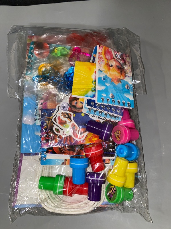 Photo 1 of Mario Party Favors, 122 PCS Mario Birthday Party Supplies, Kids Birthday Party Favors, Carnival Prizes, Prize Box Gift, Pinata Goodie Bag Fillers
