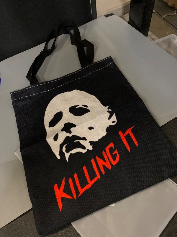 Photo 1 of CMNIM Michael Tote Bag Horror Movie Merchandise I Would Follow You Anywhere For Serial Killer Fans Shopping Grocery Bag

