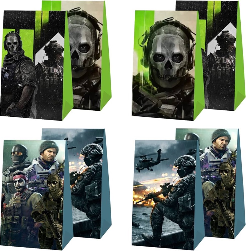 Photo 1 of 12 Pcs Gift Bags,Party Favor Supplies, Military Birthday Party Retirement Gift Bags