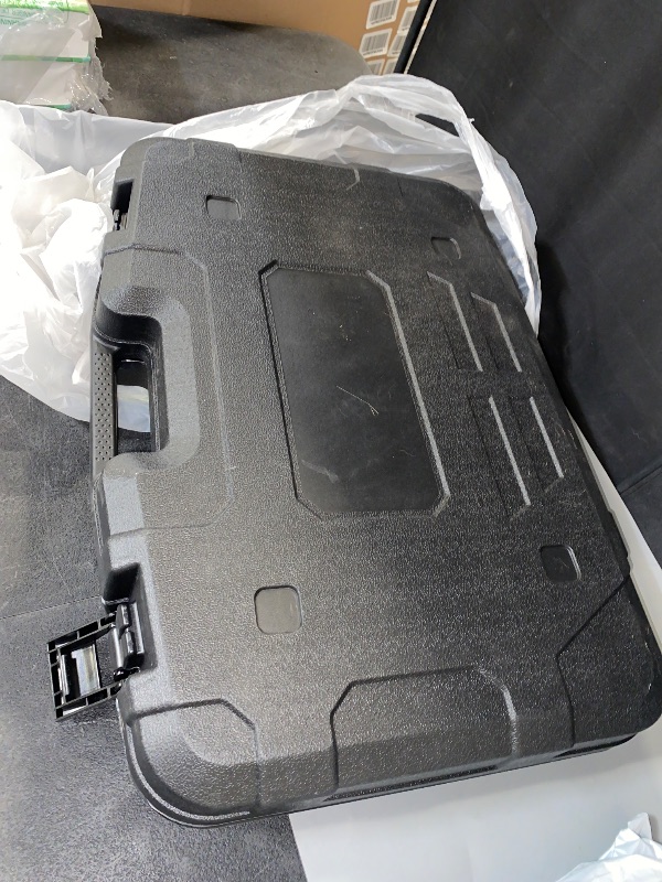 Photo 1 of hard carrying case, possibly for tools. It could be for a copper press tool used in plumbing to create secure, leak-free connections between pipes and fittings