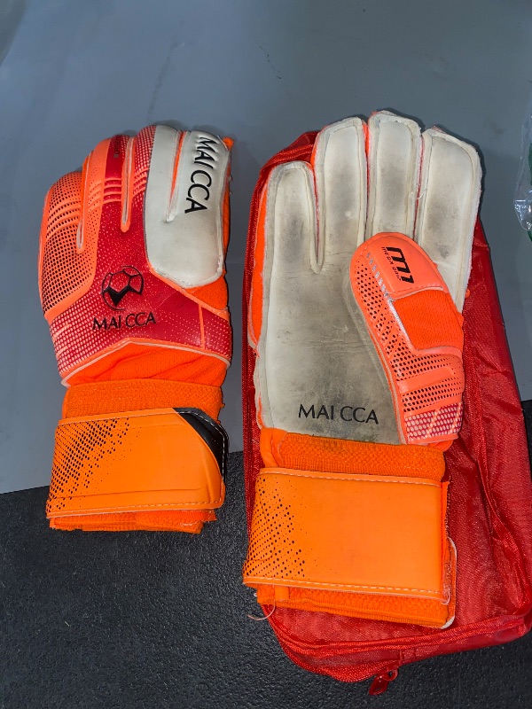 Photo 1 of Haploon Adult & Youth Goalie Gloves - Professional Soccer Goalkeeper Gloves with Finger Protector - Carry Tote Included
