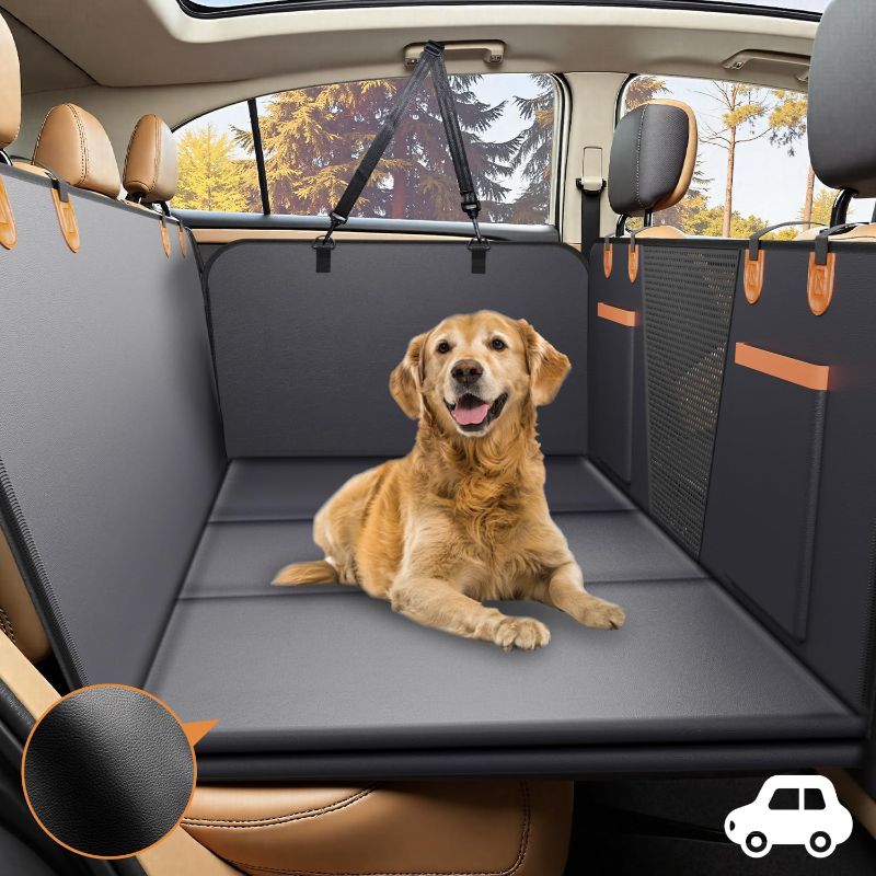 Photo 1 of Upgraded PU Thickened Dog Car Seat Cover for Back Seat, Waterproof Back Seat Extender for Dogs with Hard Bottom, Dog Car Seat Cover for Car SUV! Anti-Scratch! Safer! (Holds 400lbs)
