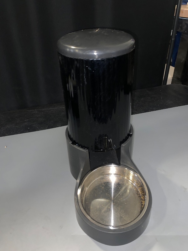 Photo 1 of Automatic Cat Feeder, 3.8L Large Automatic Cat Feeders Gravity Cat Food Dispenser with Detachable Top Lid, Visible Bottle and Stainless Steel Bowl for Cat, Dog and Pet 
