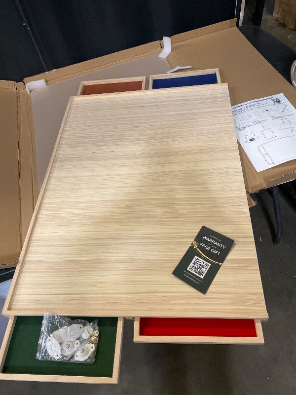 Photo 1 of 1500 Pieces Rotating Puzzle Board with 4 Drawers,34.25"x25.2" Portable Wooden Jigsaw Puzzle Table with Lazy Susan Spinning Cover for Adults
