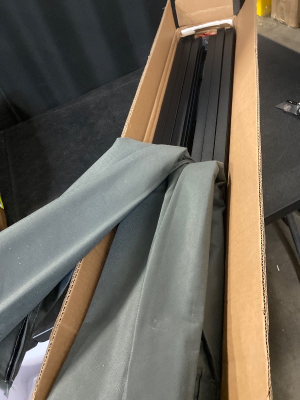 Photo 1 of KING- King Size Metal Bed Slat Compact Fabric Covered Vertical Mattress Support Bunkie Board,Box Spring Replacement,Grey
