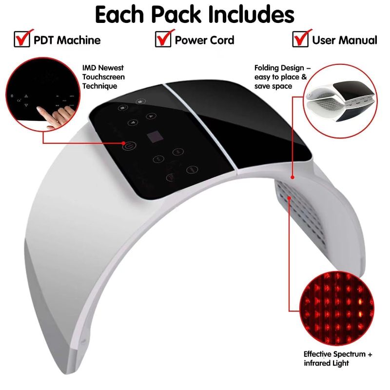 Photo 1 of LED Light 3 Color Therapy Skin Rejuvenation Red Light Hits Top 2 Layers Of Skin Anti-Aging Stimulates collagen Minimizes Unwanted Impurities - Blue Light Hits Deeper into Skin Layers Soothe & Reduces Inflammation Lesson Acne - Yellow Light Improves Blood 