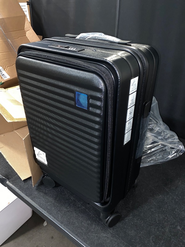 Photo 1 of 20in Luggage Suitcase with TSA Lock,Lightweight Suitcase with Silent 360 Degree Spinner Wheels Hard Shell Luggage Sets for Travel Business Black