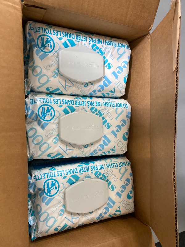Photo 1 of Amazon Elements Baby Wipes, Unscented, 810 Count, Flip-Top Packs