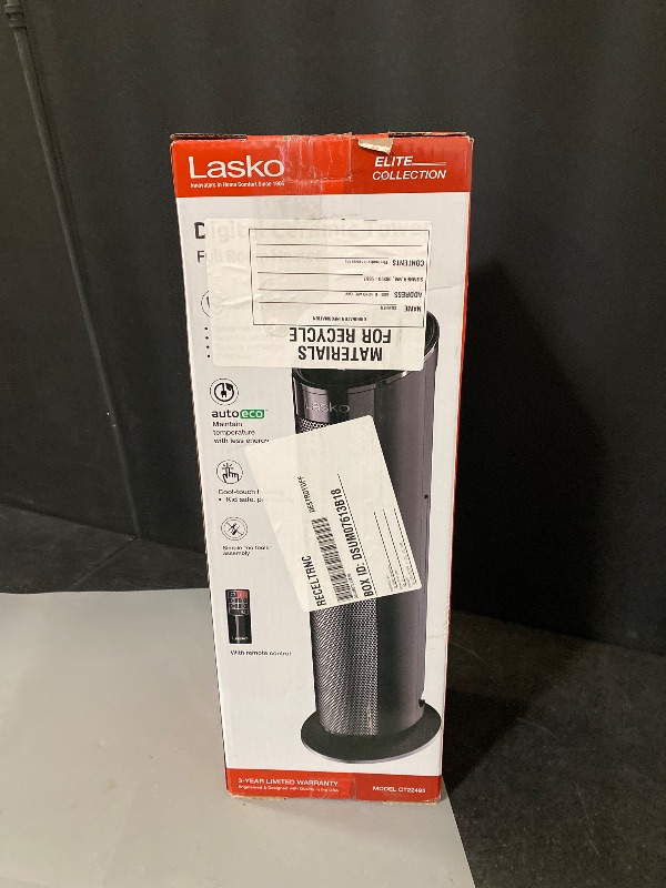 Photo 1 of Lasko 22" Ceramic Tower Heater with Remote Control