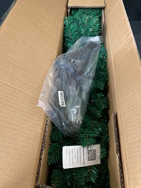 Photo 1 of Costway 4.5-Feet Pre-lit Pencil Artificial Christmas Tree with White LED Lights