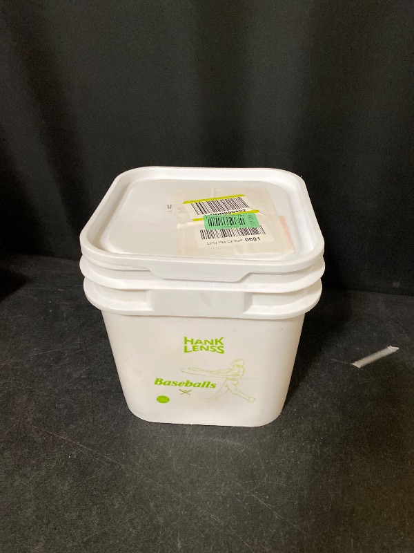 Photo 1 of 24 Pack Bucket of Dimpled Baseballs for Pitching Machine - Practice Balls for Hitting and Fielding, Rubber Baseballs for Hand-Eye Coordination
