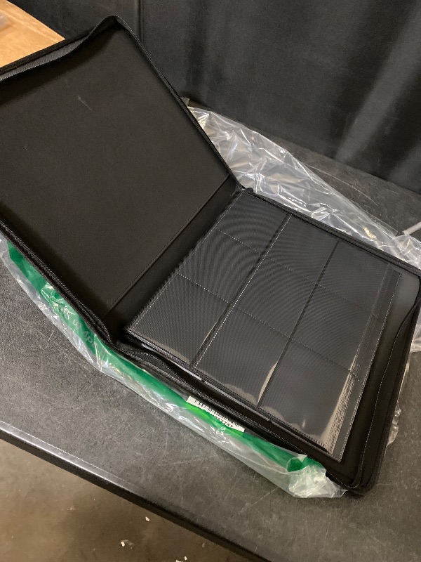 Photo 1 of Trading Card Binder 9 Pocket with Zipper, Fvxldcz PU Cover Card Collection Binder 540 Cards Sleek Side-Loading Card Album, Sturdy Card Collection Folder for TCG, MTG, Yugioh, Sport Cards

