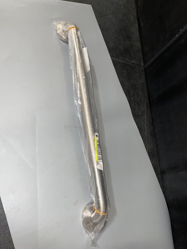 Photo 1 of 24inch Textured Handicap Grab Bar for Shower, Shower Handles for Elderly, Shower Grab Bars for Seniors with Concealed Screws Brushed Nickel
