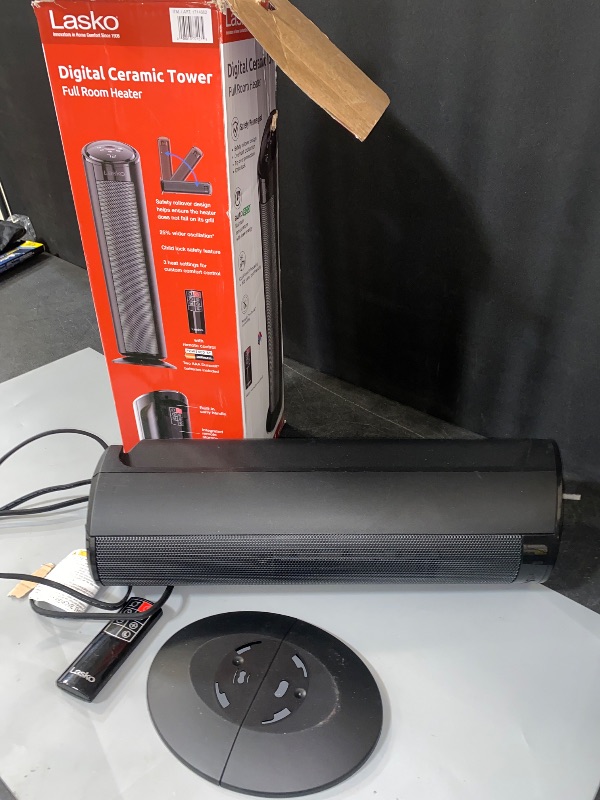 Photo 1 of Lasko - 22" Electric Ceramic Tower Heater with Timer and Powerful 1500W: Smart Heat for Your Home.
