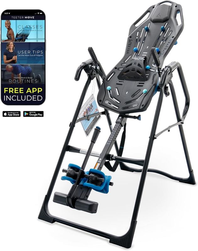 Photo 1 of FOR PARTS ONLY** Teeter FitSpine X3 Inversion Table, Deluxe Easy-to-Reach Ankle Lock, Back Pain Relief Kit, FDA-Registered
