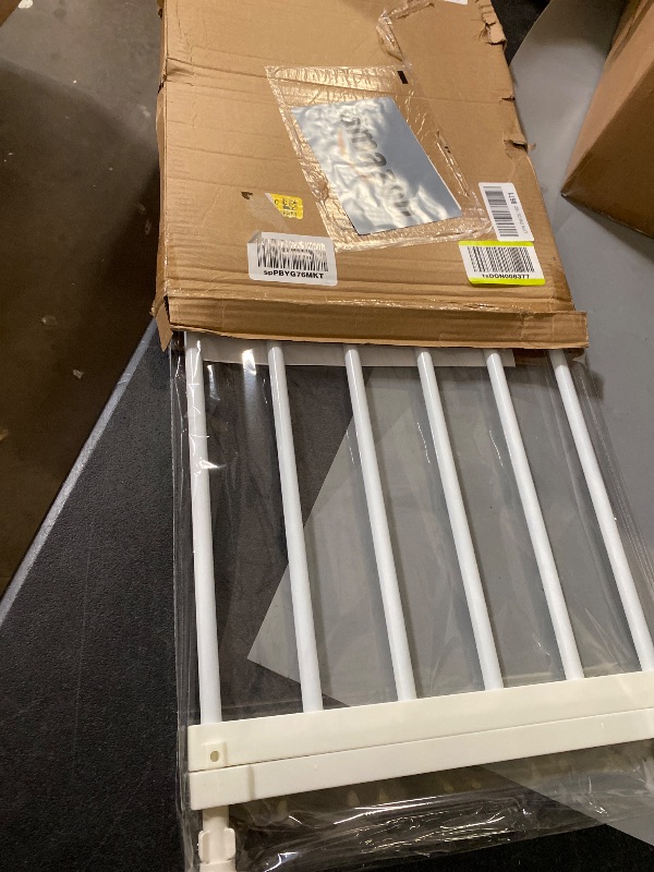 Photo 1 of Short Dog Gate Expandable Dog Gate 22"-39.37" to Step Over,Pressure Mount Small Pet Gate,Low Pet Gate-Adjustable,Puppy Gate Indoor for Doorway,Stairs (White, M(14.17''H))
