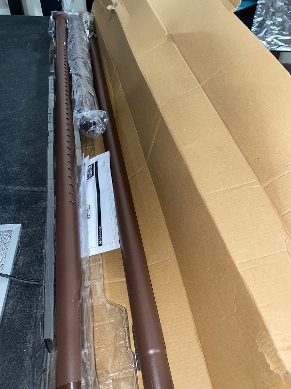 Photo 1 of ASHLEYRIVER Room Divider Tension Curtain Rod,Tension Shower Window Curtain Rod,No Drilling,Very Secure-83-122 Inch,Bronze
