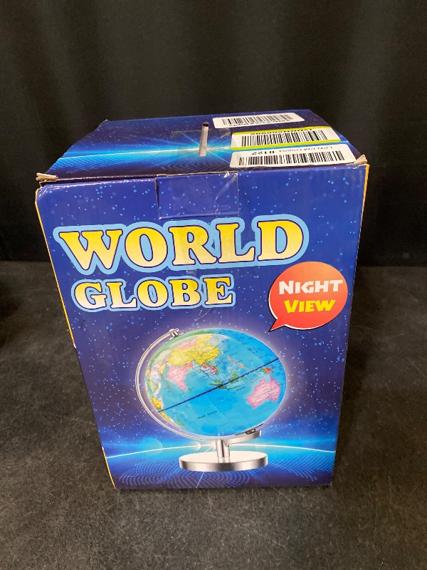 Photo 1 of Illuminated World Globe with Stand, 9" Earth Globes with Stable Heavy Metal Base for Kids Classroom Learning, LED Constellation Globe Night Light with HD Printed Map
