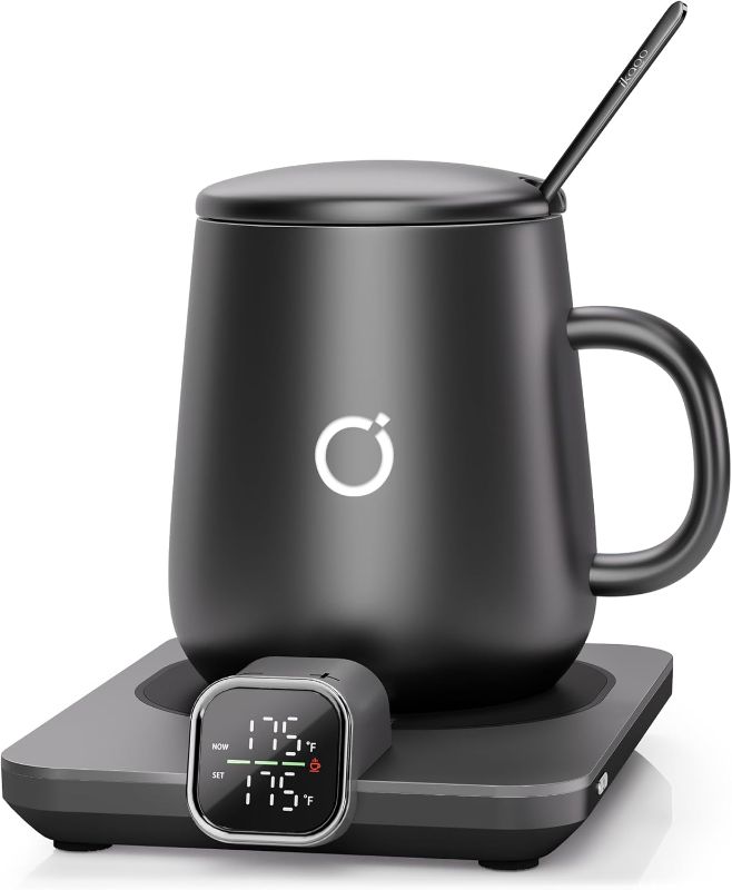 Photo 1 of Smart Heated Coffee Mug Warmer & Mug Set - Heated Coffee Warmer with Auto Shut Off, 1°F Precise Temperature Control Coffee Warmer, Electric Mug Warmer for Desk, Birthday Gifts for Women and Men
