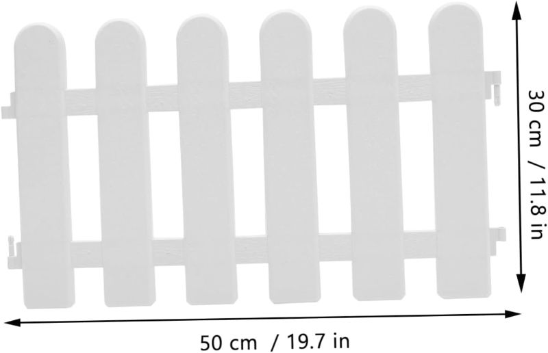 Photo 1 of Garden Wire Fence Plastic Landscape Fence White Garden Border for Privacy
