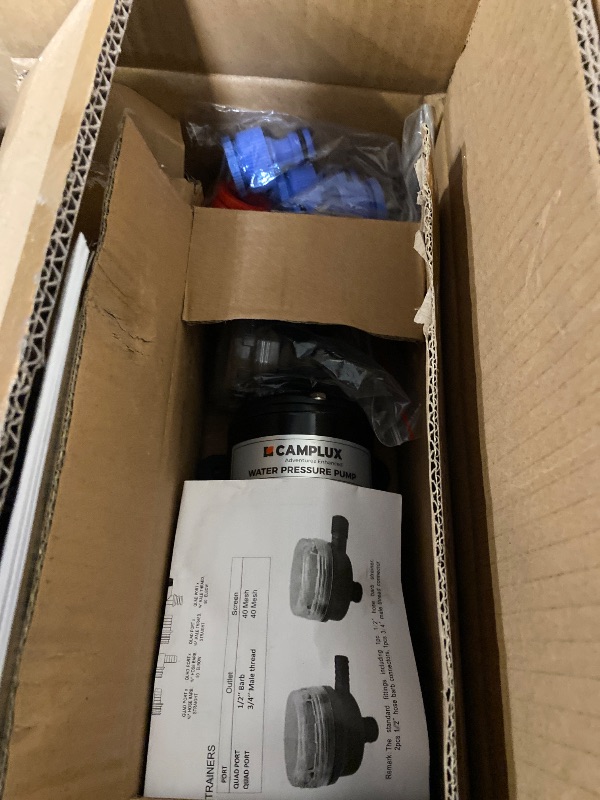 Photo 1 of CAMPLUX Portable Propane Water Heater 2.64 GPM, Camping Water Heater with 3.3 GPM Water Pump Kit & Pipe Strainer, 68,000 BTU, BD264P120
