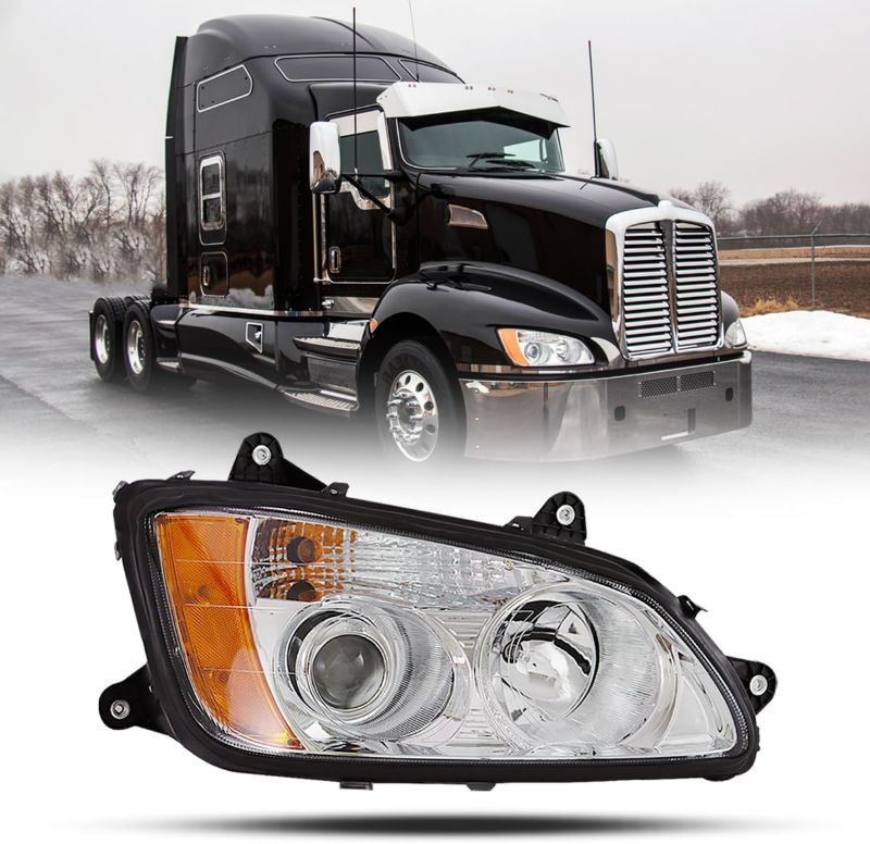Photo 1 of RIGHT SIDE Headlights for Kenworth T660 T170 T270 T370 T440 T470 T700 2008-2016 Front Headlight Assembly OE Replacement Passenger Right Side DOT Approved [Included All Bulbs]
