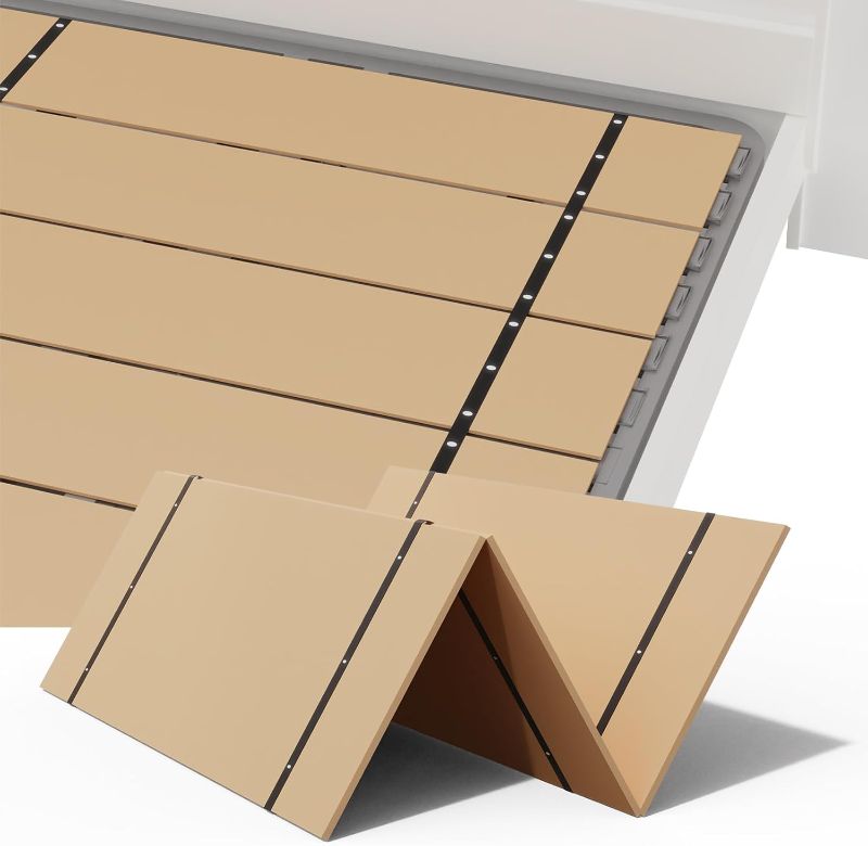 Photo 1 of NobleRealm® Foldable Box Spring Full | Full Size Bunkie Board & Bed Support Slats | Bed Board for Mattress Support | Easy Setup, Noise Minimizing, Moisture Resistant (48 x 60 Full Size)
