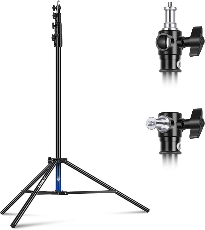 Photo 1 of NEEWER 13ft/4m Air Cushioned Light Stand, Heavy Duty All Metal Photography Tripod Stand with 1/4” to 3/8” Reversible Spigot, 3 Way Mounting Interface & Metal Locking Knobs, Max Load 6.5lb/3kg

