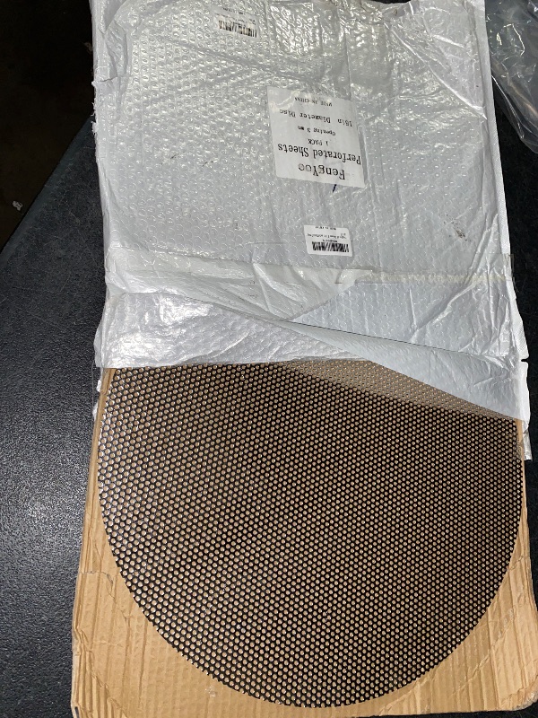 Photo 1 of 16" Round Expanded Metal Mesh Screen - 19 Gauge, 1/8" (3 mm) Thick, Stainless Steel Sheet Mesh Panel
