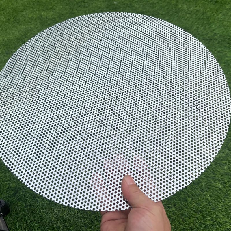 Photo 1 of 16" Round Expanded Metal Mesh Screen - 19 Gauge, 1/8" (3 mm) Thick, Stainless Steel Sheet Mesh Panel