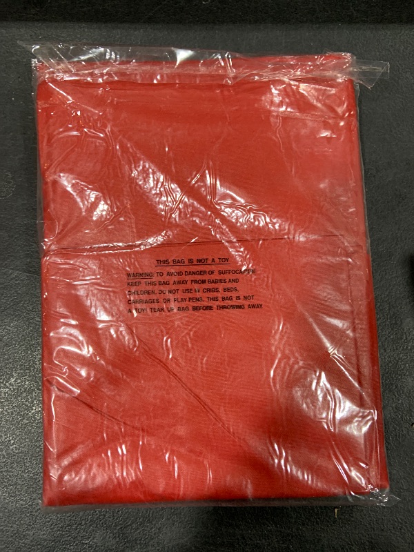 View 2 of LIBERECOO Christmas Red Vinyl Tablecloth with Flannel Backing Solid Thick Felt Backed Table Cloth Stain-Resistant Table Cover for Home Dining and Outdoor Rectangle 60" x 102"