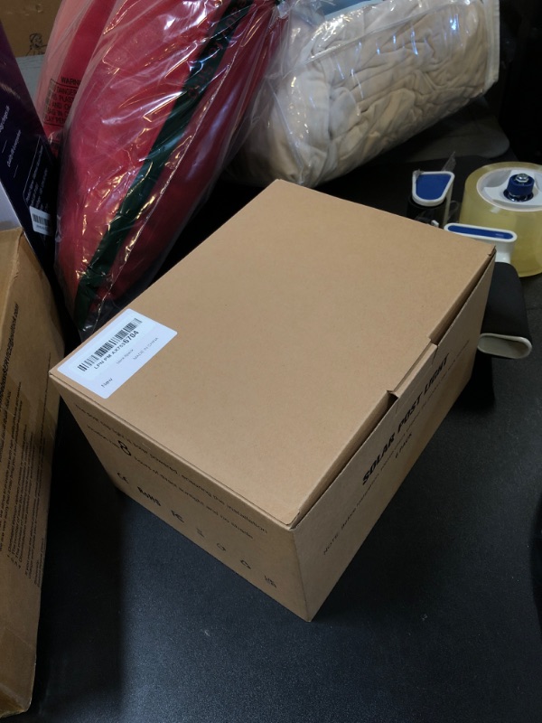 Photo 1 of Solar Post Cap Lights Outdoor 6pack, Waterproof Solar Powered Deck Fence Post Lights Fit 4x4 Wood/Vinyl Posts, Black Deck Post Lights with Warm/Cool White for Garden, Patio, Porch, Fence