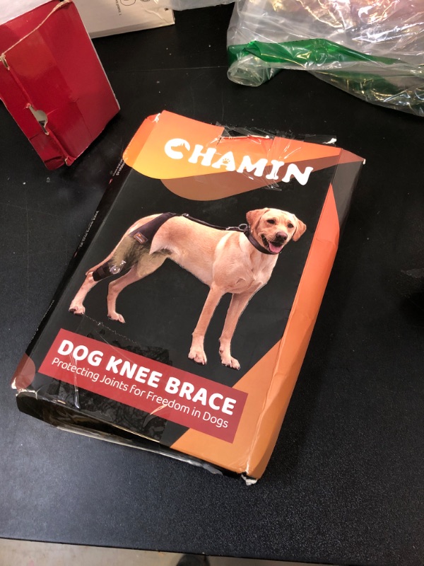 Photo 2 of CHAMIN/RISURRY Adjustable Dog Knee Brace with Extra Collar, Support for Torn Acl Hind Leg, Tear Ligament, Osteoarthritis,Rear Leg Limp, Recovery After Surgery,et?Left Leg,XL?