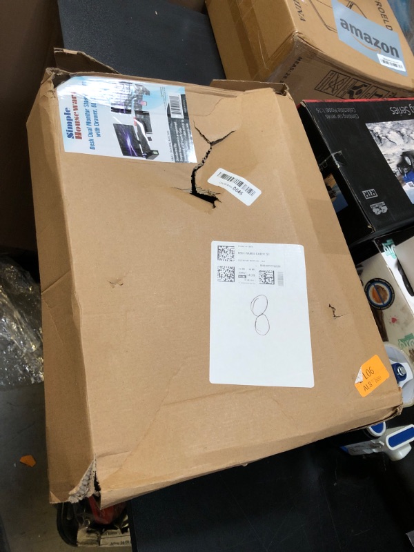 Photo 1 of Simple Houseware Desk Dual Monitor Stand Riser with Drawer, Black