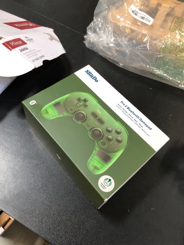Photo 1 of AKNES 8Bitdo Pro 2 Bluetooth Controller, Hall Effect Joystick Update, Gaming Controller Compatible with Switch, Apple, Windows, Steam Deck, Android and Raspberry Pi - Jade Green