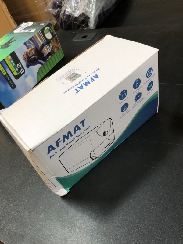 Photo 2 of AFMAT Heavy Duty Electric Pencil Sharpener, Auto Stop Classroom Pencil Sharpeners for 6-11mm No.2/Colored Pencils, Pencil Sharpener for Large Pencils, Sharp Point, Save Pencils, Gray