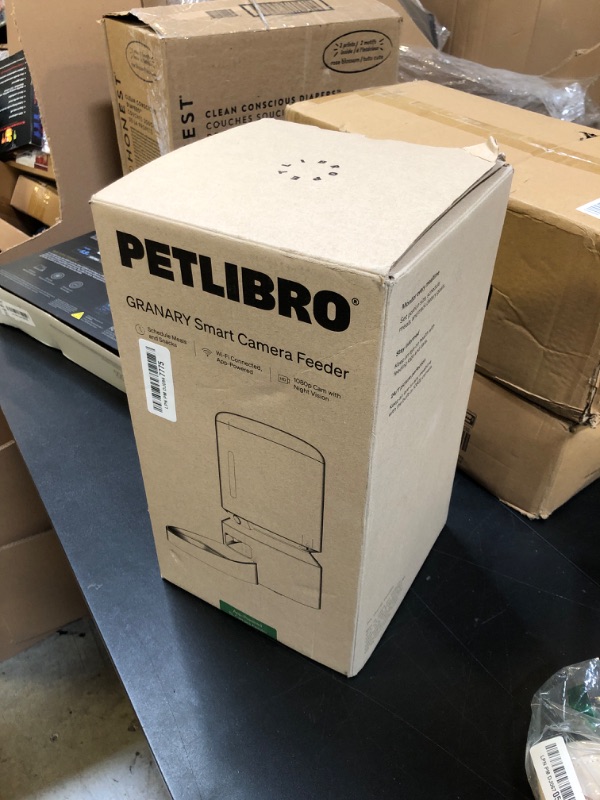Photo 1 of PETLIBRO Automatic Cat Feeder with Camera, 1080P HD Video with Night Vision, 5G WiFi Pet Feeder with 2-Way Audio, Low Food & Blockage Sensor, Motion & Sound Alerts for Cat & Dog Single Tray