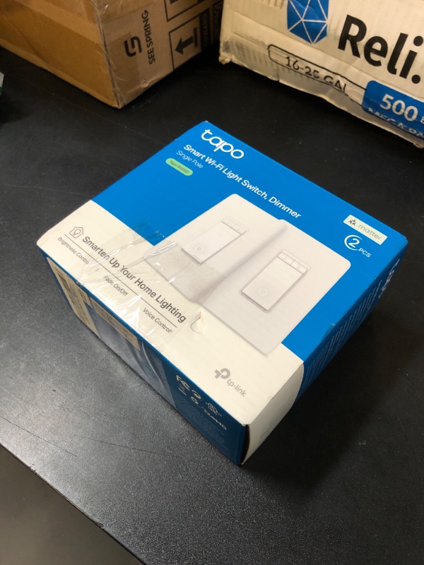 Photo 1 of TP-Link Tapo Matter Smart Dimmer Switch: Voice Control w/Siri, Alexa & Google Assistant, UL Certified, Timer & Schedule, Easy Guided Install, Neutral Wire Required, Single Pole, Tapo S505D(2-Pack)
